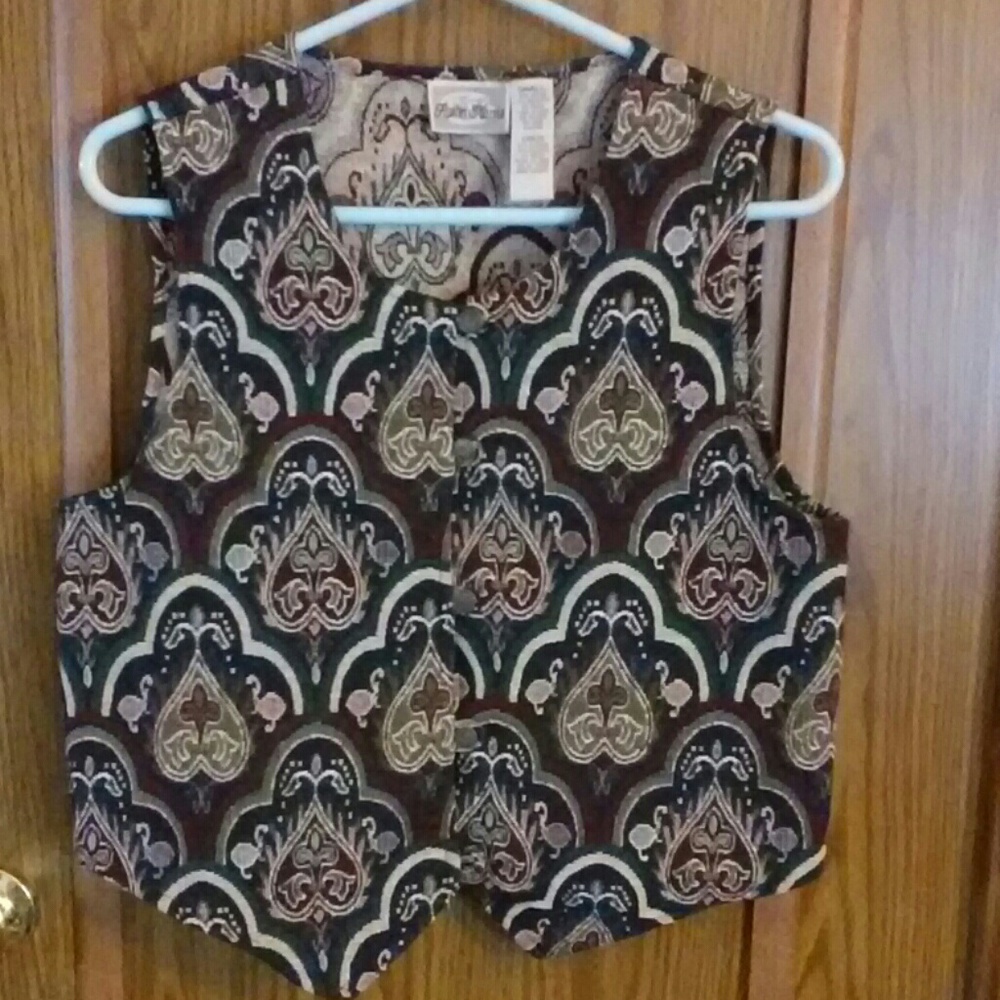 Austin Harris jacquard small scoop western vest